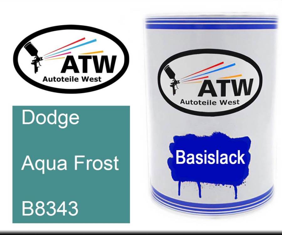 Dodge, Aqua Frost, B8343: 500ml Lackdose, von ATW Autoteile West.